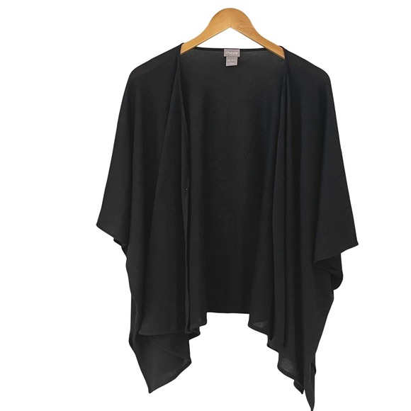 Chico's Sweaters - Chico's Knit Top Short Cardigan Black XL/XXL Open Front Fashion Layering